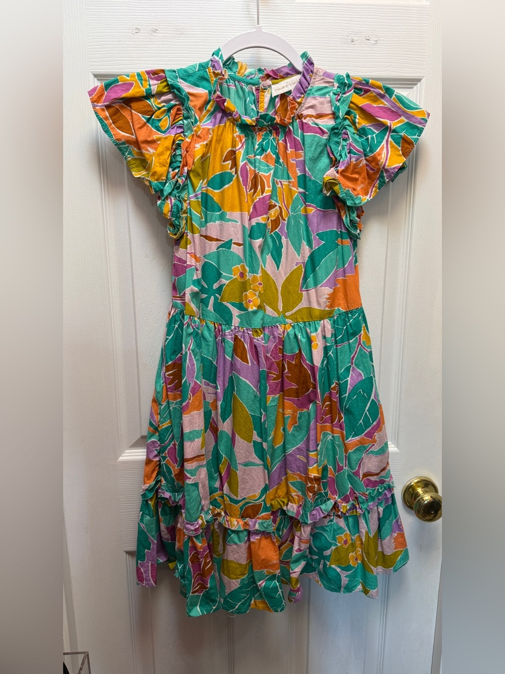 House of Harlow 1960 Multicolor Tropical Floral Ruffle Dress